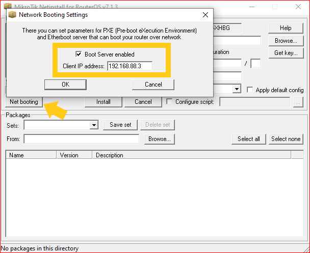 Mikrotik etherboot