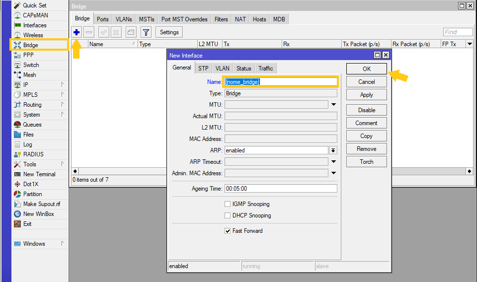 configurazione del wifi mikrotik