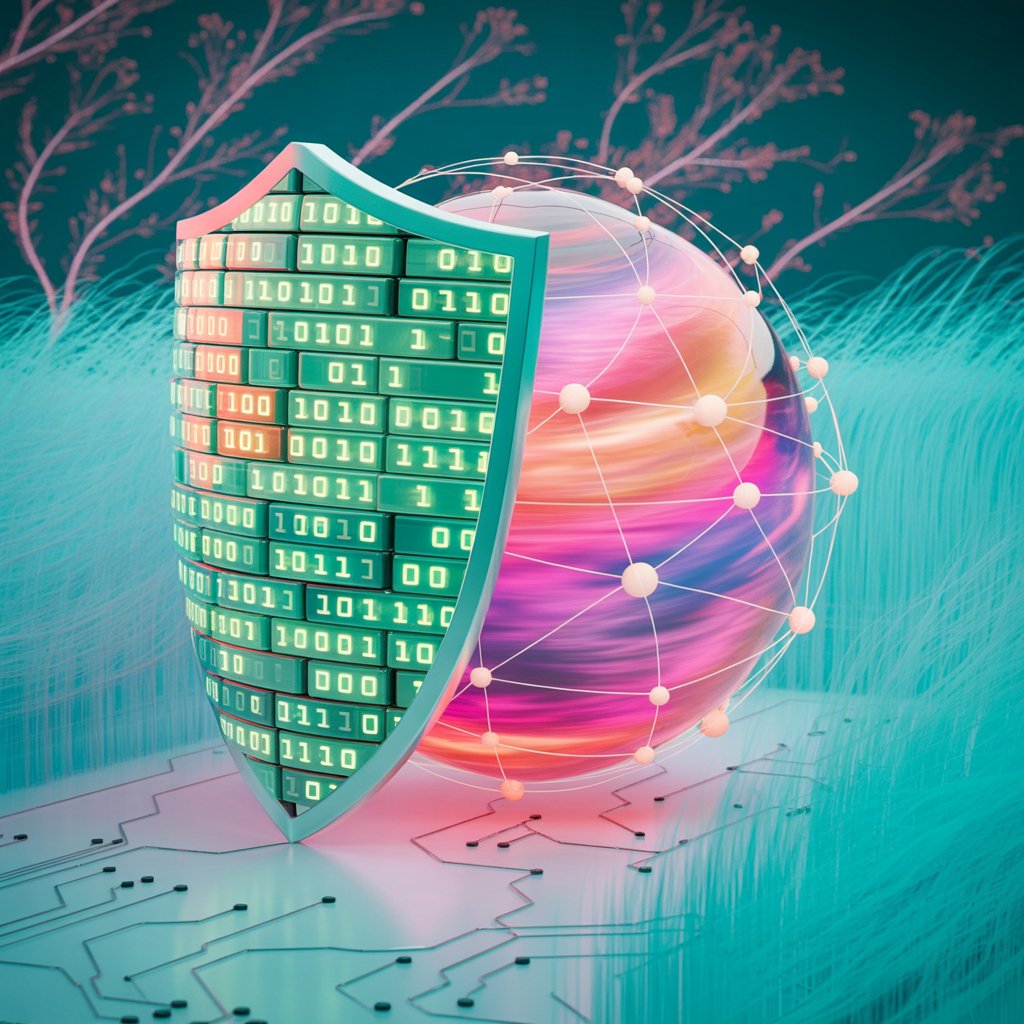 Scudo di protezione di una rete internet, stilizzazione della protezione di un firewall cloud timenet