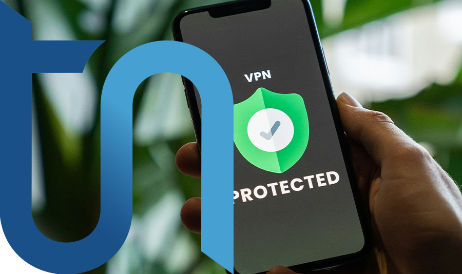 schermata di visualizzazione per una vpn aziendale in attivo su uno smartphone